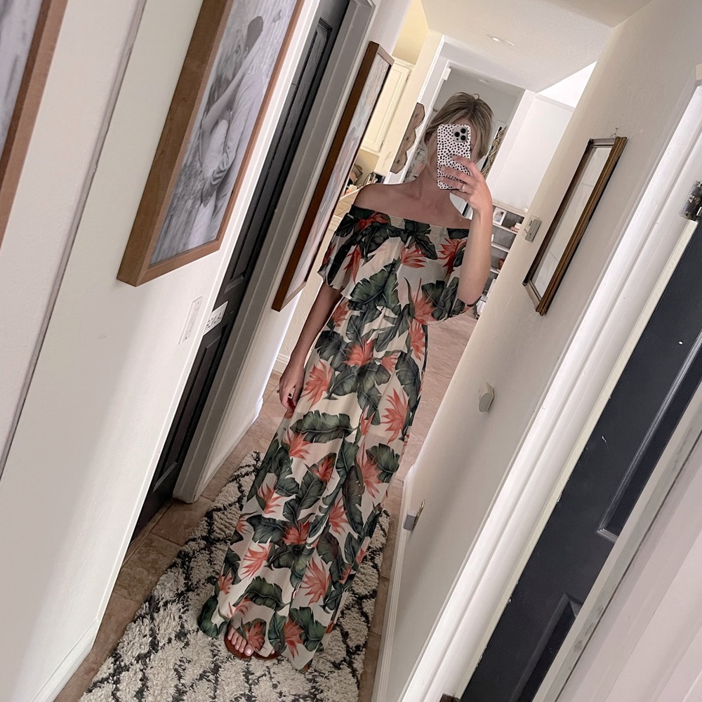 SHOW ME YOUR MUMU Birds of Paradise Print Maxi Dress - M - Can Be Worn 4 Ways